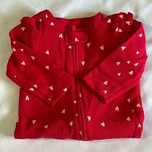 Carter’s|Ladybug Heart prints Footie